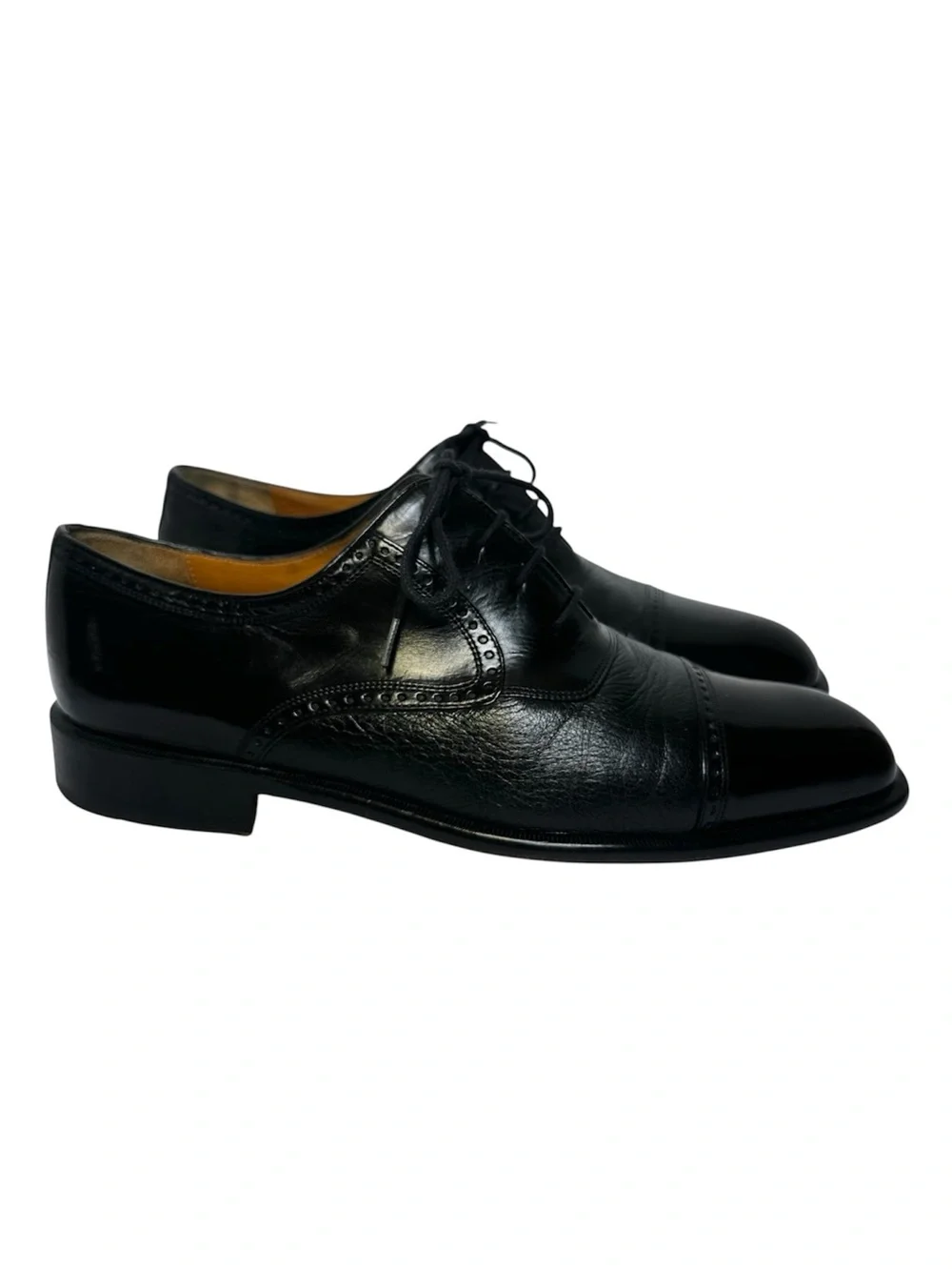 Mezlan Men’s Black Nicola Leather Lace Up Dress Shoes- Size 11